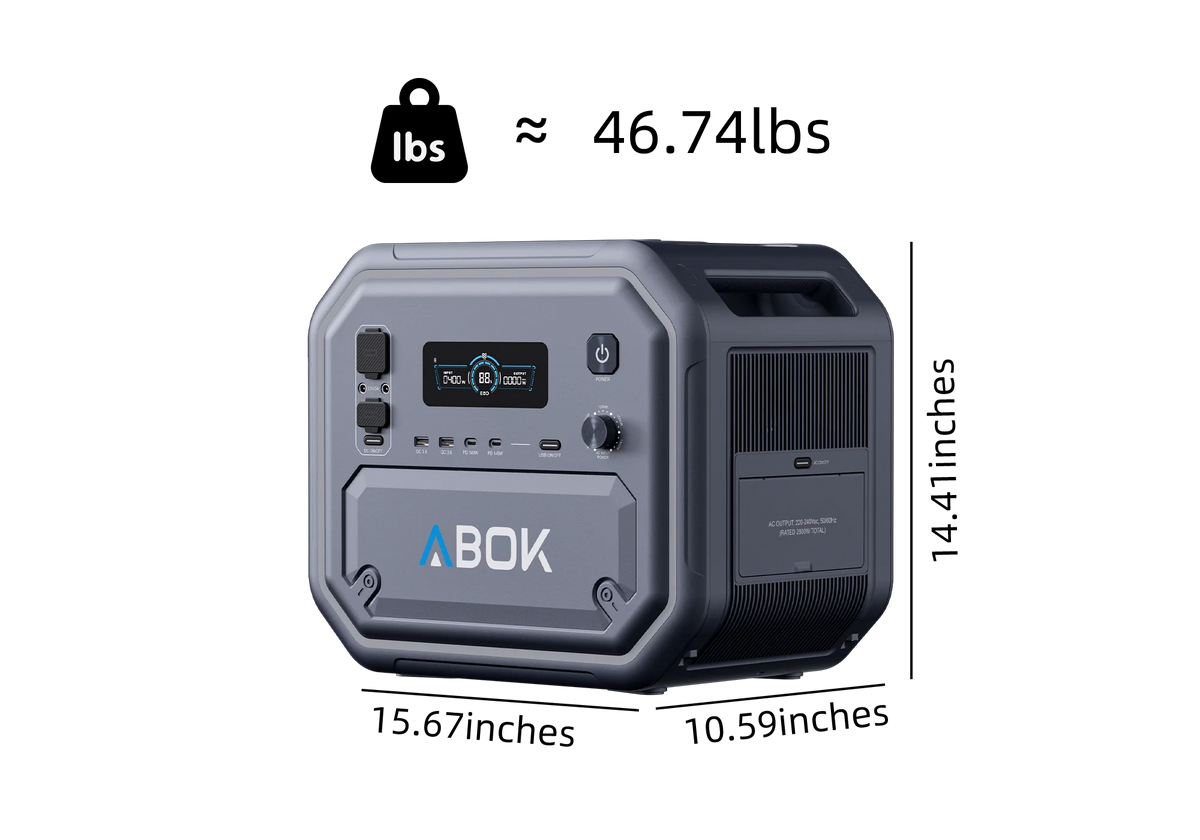 2800W Power Station 2160Wh for Home Backup & RV | ABOK Ark2800